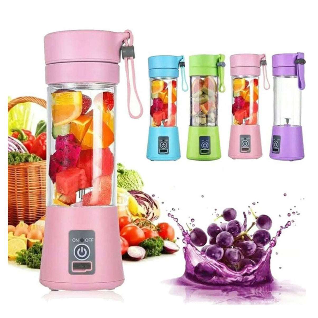 Licuadora Portatil Jugos Y Batidos 380ml BlendGo™